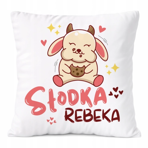 Poduszka Prezent Dla Rebeki Córki Dziecka z Nadrukiem ze Zdjęciem
