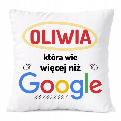 Poduszka Prezent Dla Oliwii Córki Dziecka z Nadrukiem ze Zdjęciem