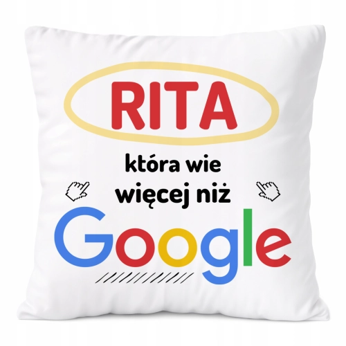 Poduszka Prezent Dla Rity Córki Dziecka z Nadrukiem ze Zdjęciem