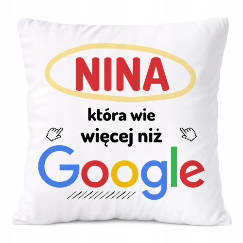 Poduszka Prezent Dla Niny Córki Dziecka z Nadrukiem ze Zdjęciem