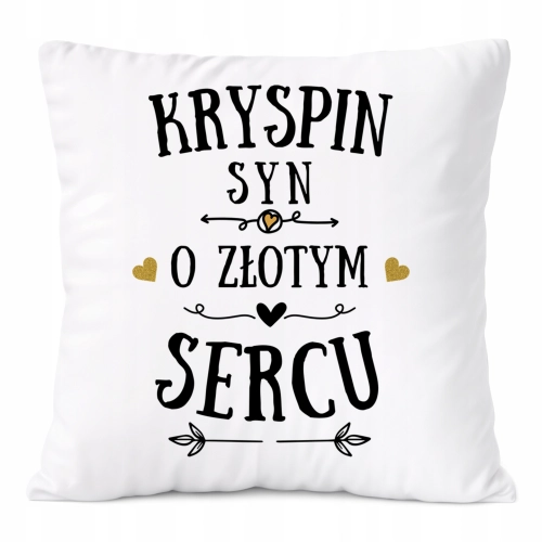 Poduszka Prezent Dla Kryspina Syna Dziecka z Nadrukiem ze Zdjęciem
