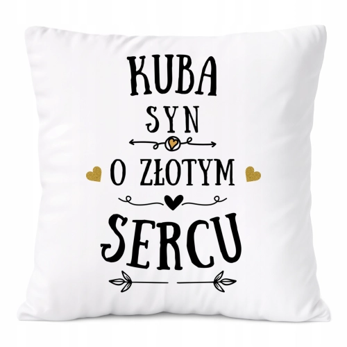 Poduszka Prezent Dla Kuby Syna Dziecka z Nadrukiem ze Zdjęciem