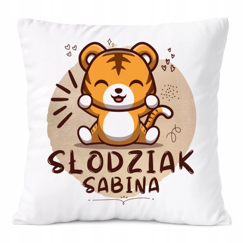 Poduszka Prezent Dla Sabiny Córki Dziecka z Nadrukiem ze Zdjęciem