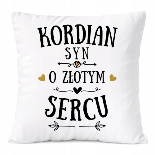 Poduszka Prezent Dla Kordiana Syna Dziecka z Nadrukiem ze Zdjęciem