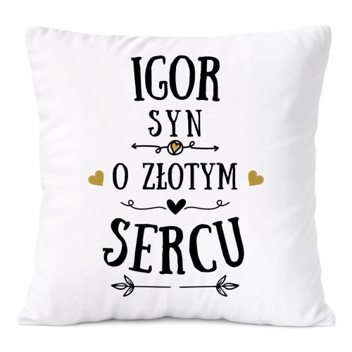 Poduszka Prezent Dla Igora Syna Dziecka z Nadrukiem ze Zdjęciem