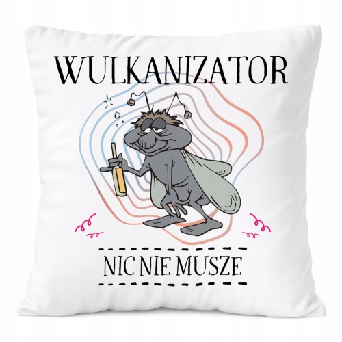 Poduszka Dla Wulkanizatora na Prezent z Nadrukiem ze Zdjęciem Biała
