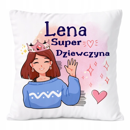 Poduszka Prezent Dla Leny Córki Dziecka z Nadrukiem ze Zdjęciem