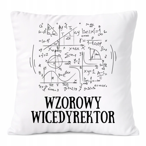 Poduszka Dla Wicedyrektora na Prezent z Nadrukiem ze Zdjęciem Biała