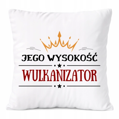 Poduszka Dla Wulkanizatora na Prezent z Nadrukiem ze Zdjęciem Biała