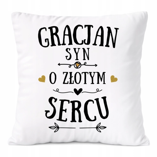Poduszka Prezent Dla Gracjana Syna Dziecka z Nadrukiem ze Zdjęciem