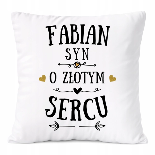 Poduszka Prezent Dla Fabiana Syna Dziecka z Nadrukiem ze Zdjęciem