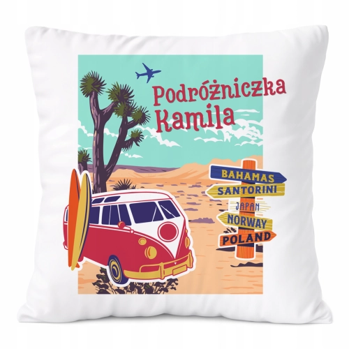 Poduszka Prezent Dla Kamilii Córki Dziecka z Nadrukiem ze Zdjęciem