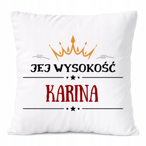 Poduszka Prezent Dla Kariny Córki Dziecka z Nadrukiem ze Zdjęciem