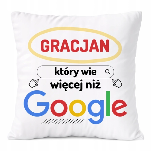 Poduszka Prezent Dla Gracjana Syna Dziecka z Nadrukiem ze Zdjęciem