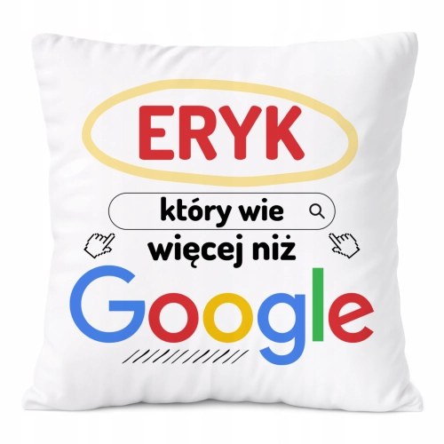 Poduszka Prezent Dla Eryka Syna Dziecka z Nadrukiem ze Zdjęciem