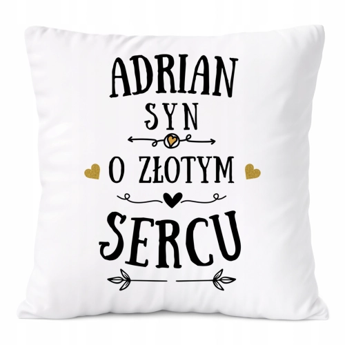 Poduszka Prezent Dla Adriana Syna Dziecka z Nadrukiem ze Zdjęciem