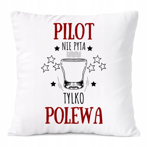 Poduszka Dla Pilota na Prezent z Nadrukiem ze Zdjęciem Biała PoliDraw
