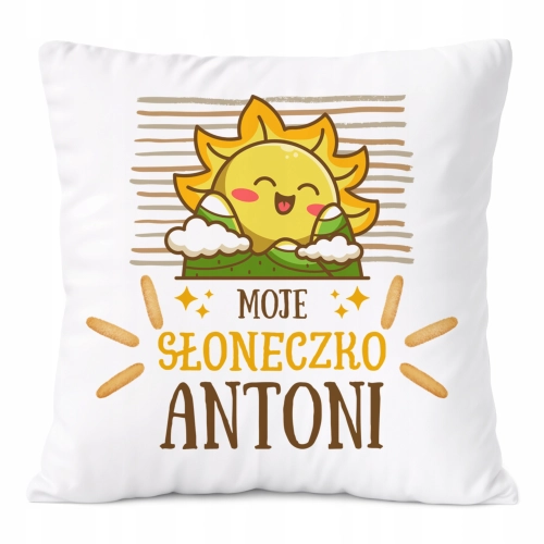 Poduszka Prezent Dla Antoniego Syna Dziecka z Nadrukiem ze Zdjęciem
