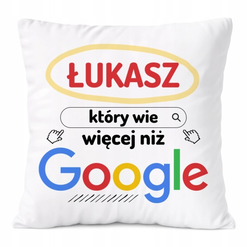 Poduszka Prezent Dla Łukasza Syna Dziecka z Nadrukiem ze Zdjęciem