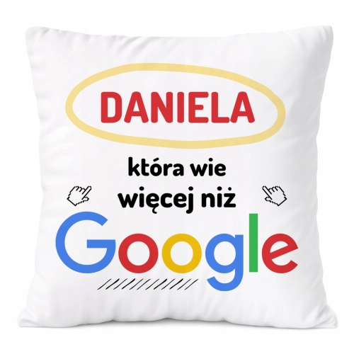 Poduszka Prezent Dla Danieli Córki Dziecka z Nadrukiem ze Zdjęciem