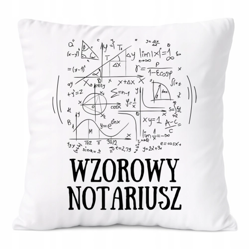 Poduszka Dla Notariusza na Prezent z Nadrukiem ze Zdjęciem Biała PoliDraw