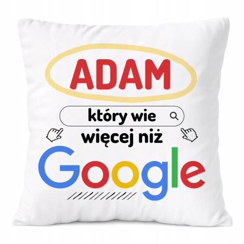 Poduszka Prezent Dla Adama Syna Dziecka z Nadrukiem ze Zdjęciem