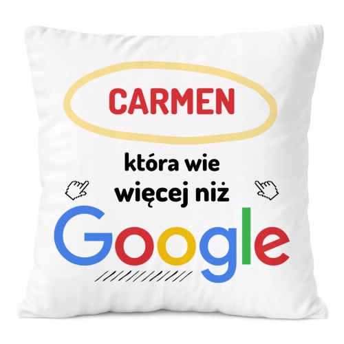 Poduszka Prezent Dla Carmen Córki Dziecka z Nadrukiem ze Zdjęciem