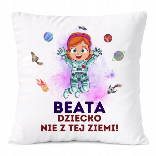 Poduszka Prezent Dla Beaty Córki Dziecka z Nadrukiem ze Zdjęciem