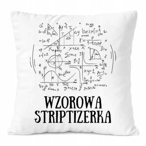 Poduszka Dla Striptizerki na Prezent z Nadrukiem ze Zdjęciem Biała PoliDraw