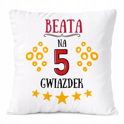 Poduszka Prezent Dla Beaty Córki Dziecka z Nadrukiem ze Zdjęciem