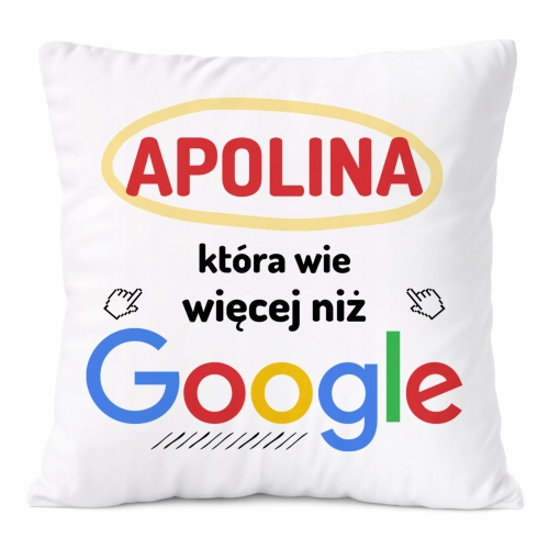 Poduszka Prezent Dla Apoliny Córki Dziecka z Nadrukiem ze Zdjęciem