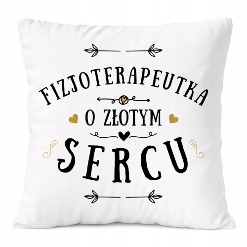 Poduszka Dla Fizjoterapeutki na Prezent z Nadrukiem ze Zdjęciem Biała