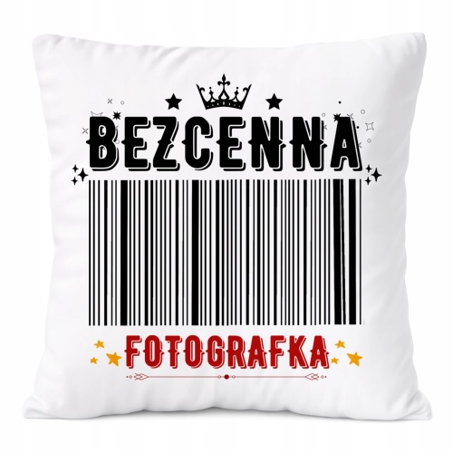 Poduszka Dla Fotografki na Prezent z Nadrukiem ze Zdjęciem Biała PoliDraw