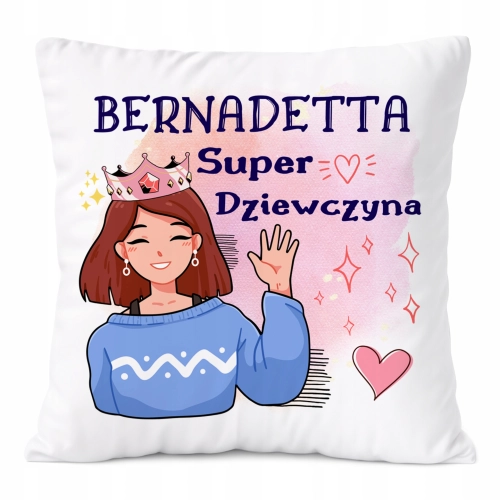 Poduszka Prezent Dla Bernadetta Córki Dziecka z Nadrukiem ze Zdjęciem