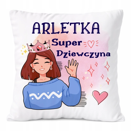 Poduszka Prezent Dla Arletki Córki Dziecka z Nadrukiem ze Zdjęciem