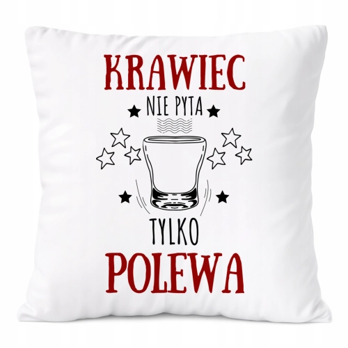 Poduszka Dla Krawca na Prezent z Nadrukiem ze Zdjęciem Biała PoliDraw