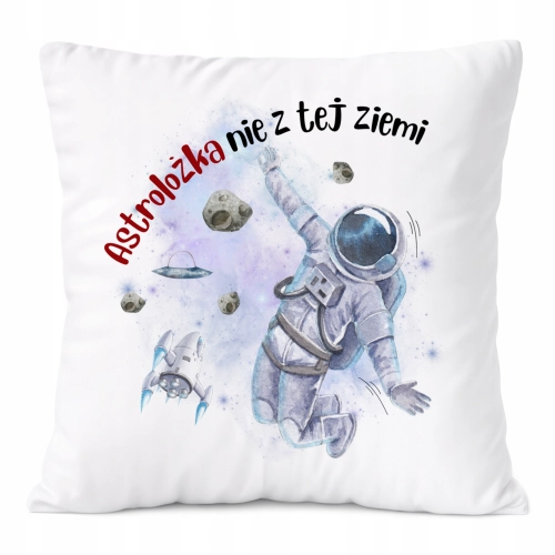 Poduszka Dla Astrolożki na Prezent z Nadrukiem ze Zdjęciem Biała PoliDraw