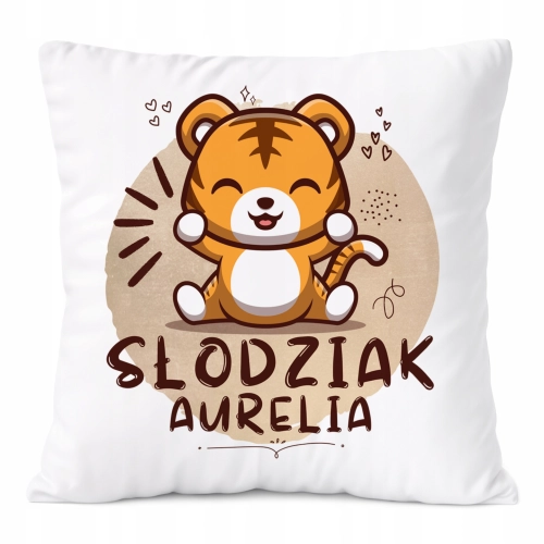 Poduszka Prezent Dla Aurelii Córki Dziecka z Nadrukiem ze Zdjęciem