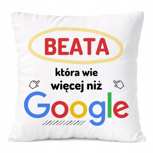 Poduszka Prezent Dla Beaty Córki Dziecka z Nadrukiem ze Zdjęciem