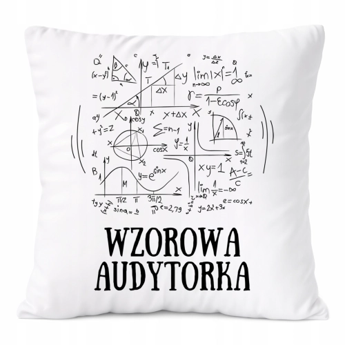 Poduszka Dla Audytorki na Prezent z Nadrukiem ze Zdjęciem Biała PoliDraw