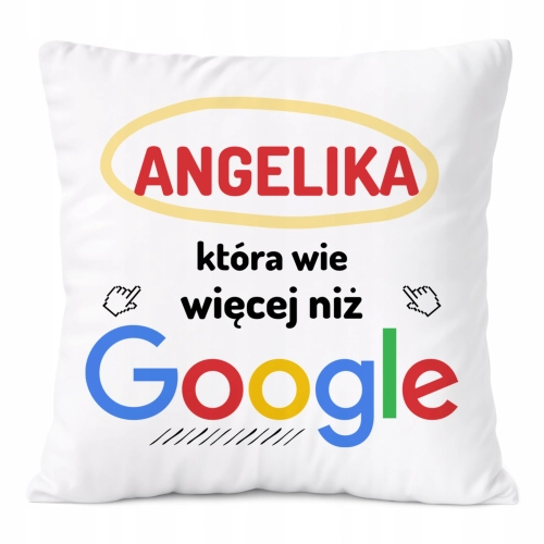 Poduszka Prezent Dla Angeliki Córki Dziecka z Nadrukiem ze Zdjęciem