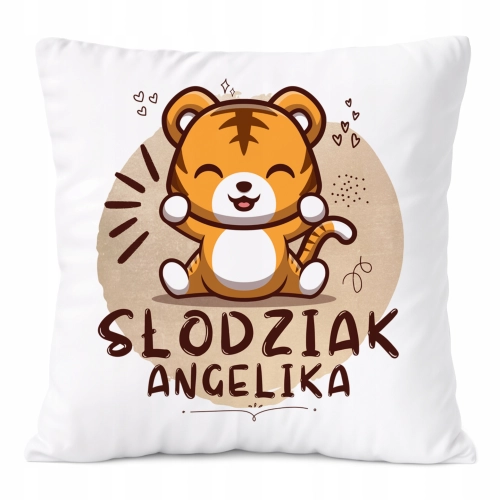 Poduszka Prezent Dla Angeliki Córki Dziecka z Nadrukiem ze Zdjęciem
