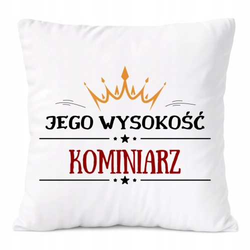 Poduszka Dla Kominiarza na Prezent z Nadrukiem ze Zdjęciem Biała PoliDraw