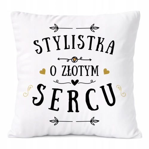 Poduszka Dla Stylistki na Prezent z Nadrukiem ze Zdjęciem Biała PoliDraw