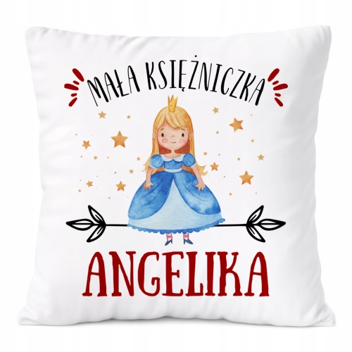 Poduszka Prezent Dla Angeliki Córki Dziecka z Nadrukiem ze Zdjęciem