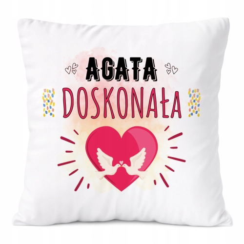 Poduszka Prezent Dla Agaty Córki Dziecka z Nadrukiem ze Zdjęciem