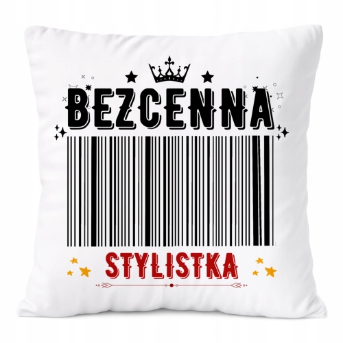 Poduszka Dla Stylistki na Prezent z Nadrukiem ze Zdjęciem Biała PoliDraw