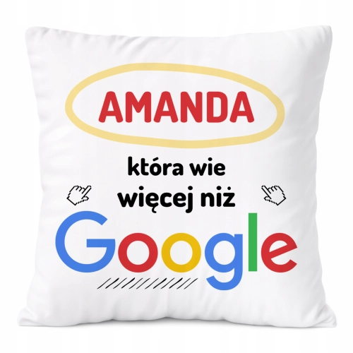 Poduszka Prezent Dla Amandy Córki Dziecka z Nadrukiem ze Zdjęciem