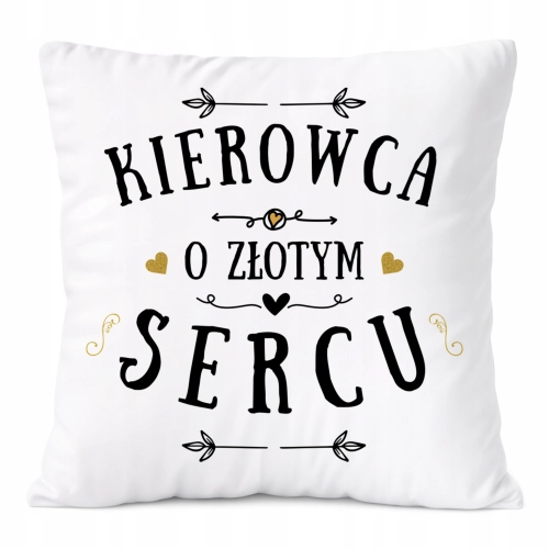 Poduszka Dla Kierowcy na Prezent z Nadrukiem ze Zdjęciem Biała PoliDraw