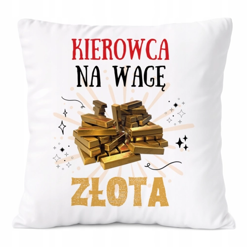 Poduszka Dla Kierowcy na Prezent z Nadrukiem ze Zdjęciem Biała PoliDraw